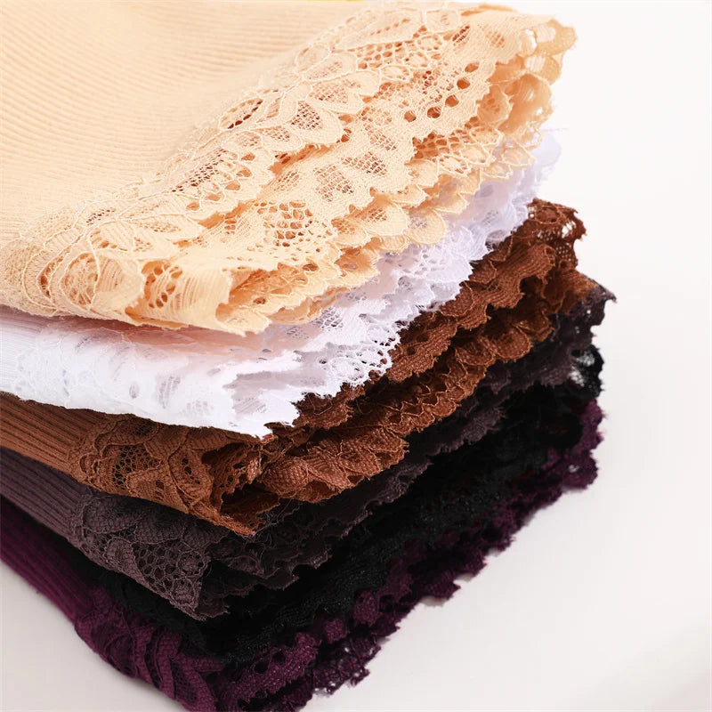 3PCS/Set Sexy Lace Cotton Panties for Women Flroal Lace Seamless Briefs Low Rise Lingerie Female Breathable Soft Underwear S-XL