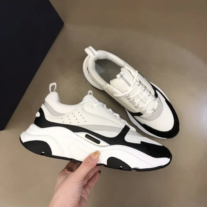 2025 new B22 sports and leisure thick soled fashionable retro breathable men's and women's height increasing casual shoes