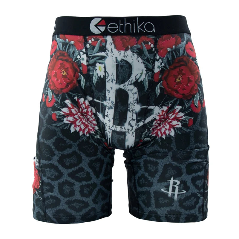 ETHIKA 1Pcs Men Underwear Boxers Breathable Mesh Crotch Mens Trunks Plus Size S-3XL Man Swimming Underpants Men's Panties Trunks