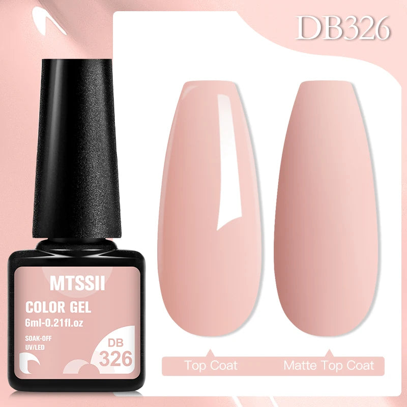 Mtssii 6ML Chocolate Color Gel Nail Polish Brown Semi Permanent UV Gel Autumn Winter Popular Soak Off Nail Art Gel Varnishes