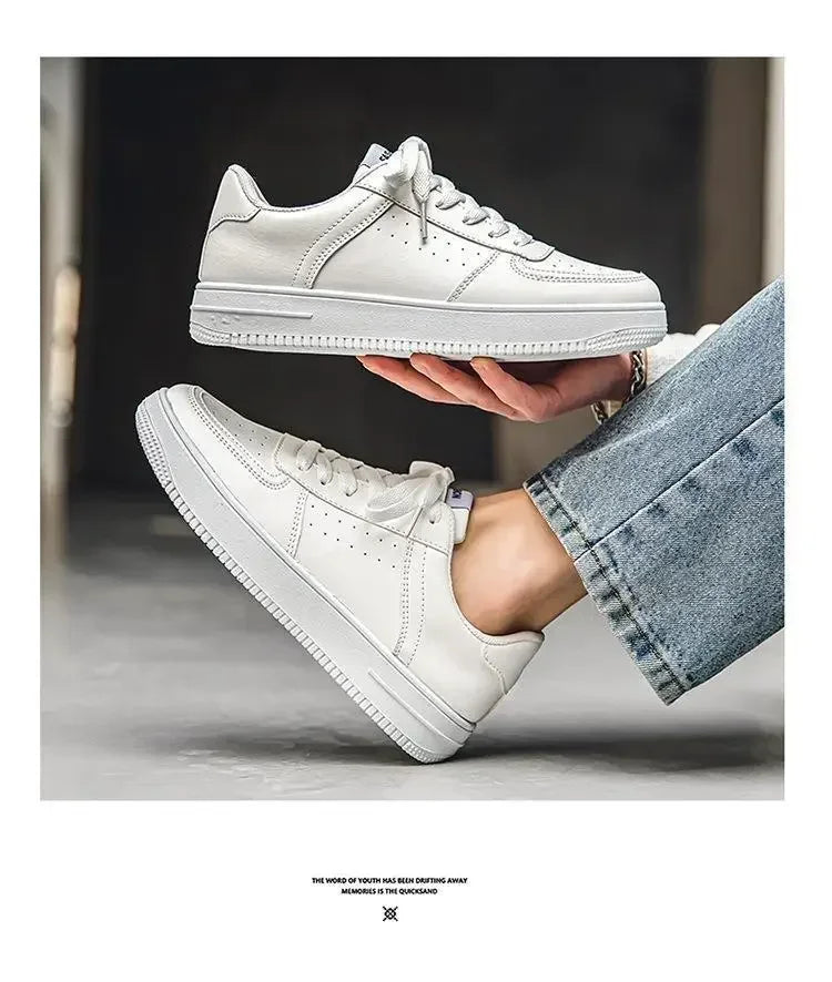 2025@@@New white men's shoes in 2025, pure white sports shoes for handsome and casual young students in spring.