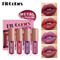 Fit Colors Velvet Lip Gloss Set — 4-Piece Non-Transfer, Diamond Finish, Long-Lasting Lip Gloss Collection