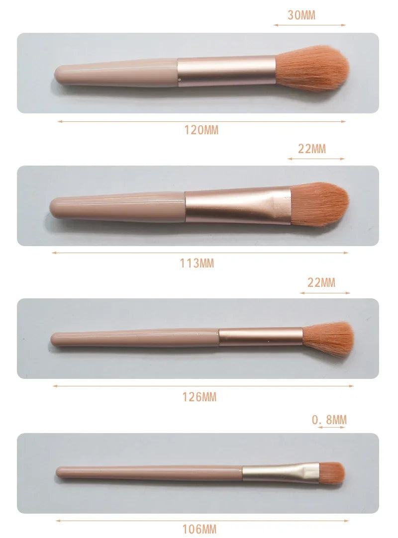 8Pcs Portable Makeup Brush Eyeshadow Foundation Blending Make up Soft Fluffy Cosmetics Concealer Makeup Brush Make Up Supplies