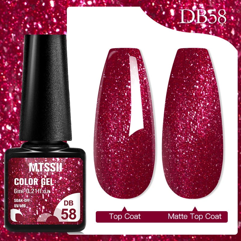 Mtssii 6ML Chocolate Color Gel Nail Polish Brown Semi Permanent UV Gel Autumn Winter Popular Soak Off Nail Art Gel Varnishes