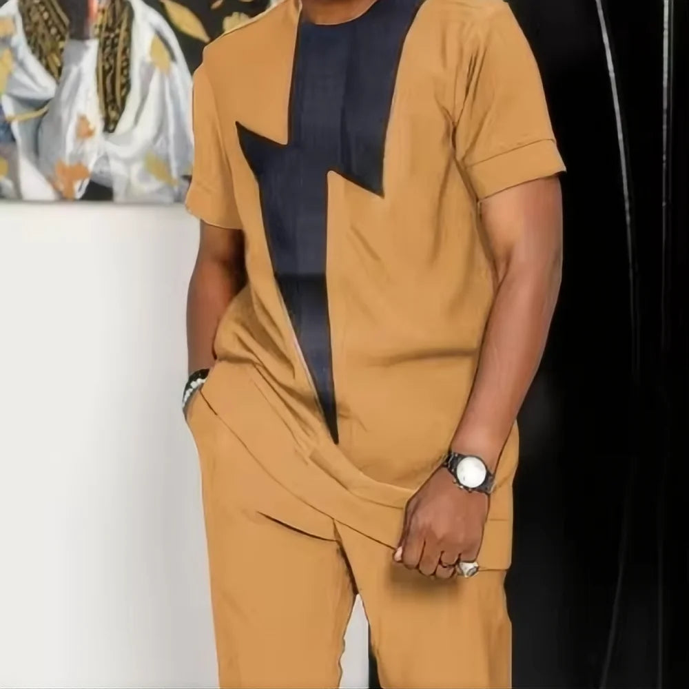 Summer fashion new sports suit men's T-shirt+pants 2-piece set men's oversized clothes Joogers Outfit 3D printed pants set