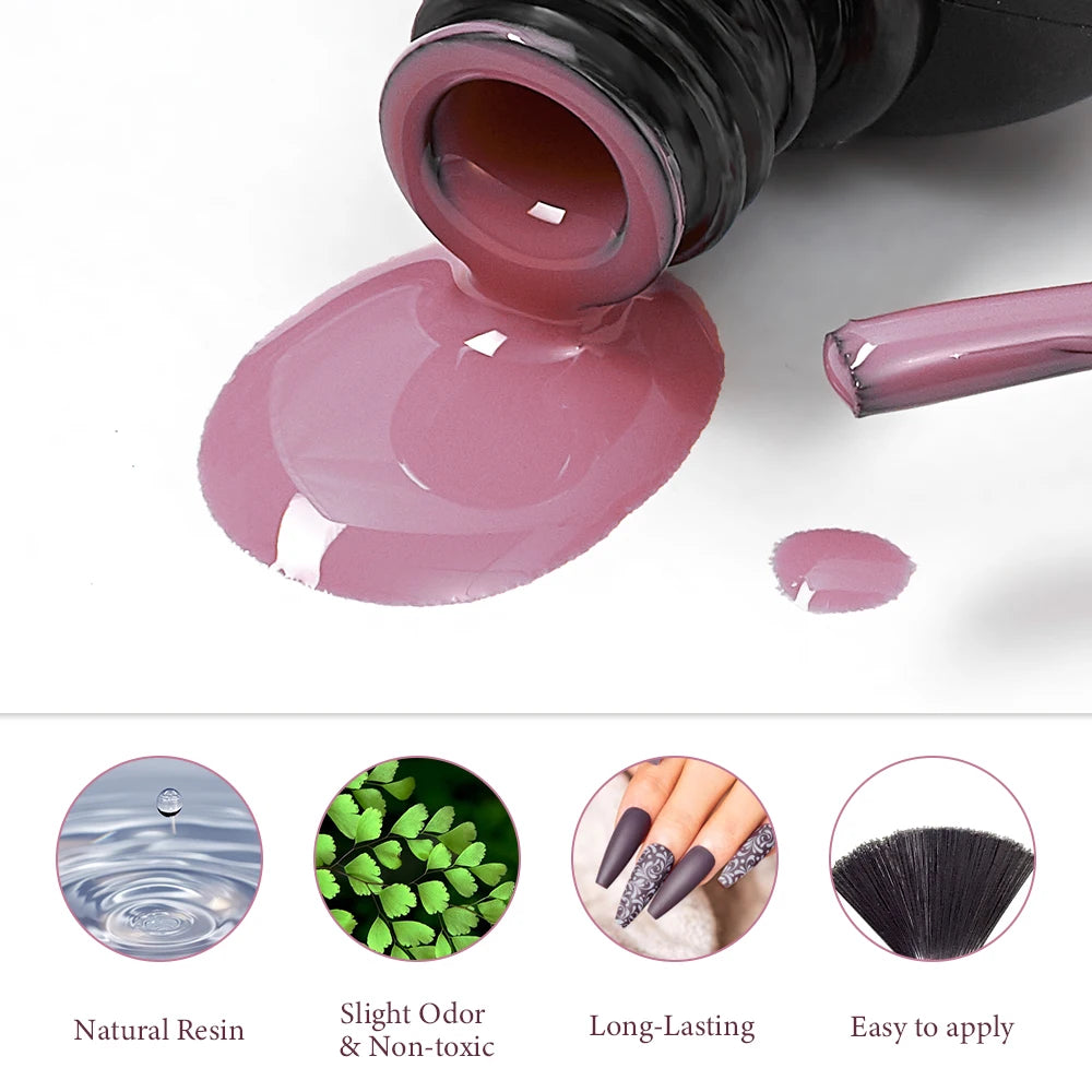 Mtssii 6ML Chocolate Color Gel Nail Polish Brown Semi Permanent UV Gel Autumn Winter Popular Soak Off Nail Art Gel Varnishes