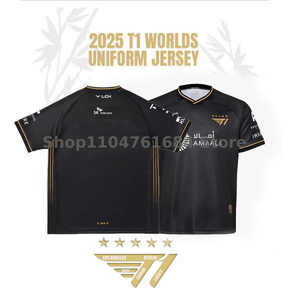 2025 New T1 Esports Team Uniform T-shirt League Of Legends World Finals Jersey T Shirt Lol Games Faker Fan Support Men Clothes