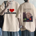 Funny John Pork Is Calling Answer Call Phone Tee Shirt for Men Women Pig Tops Tshirt Gothic Hip Hop T-shirt Streetwear Clothes