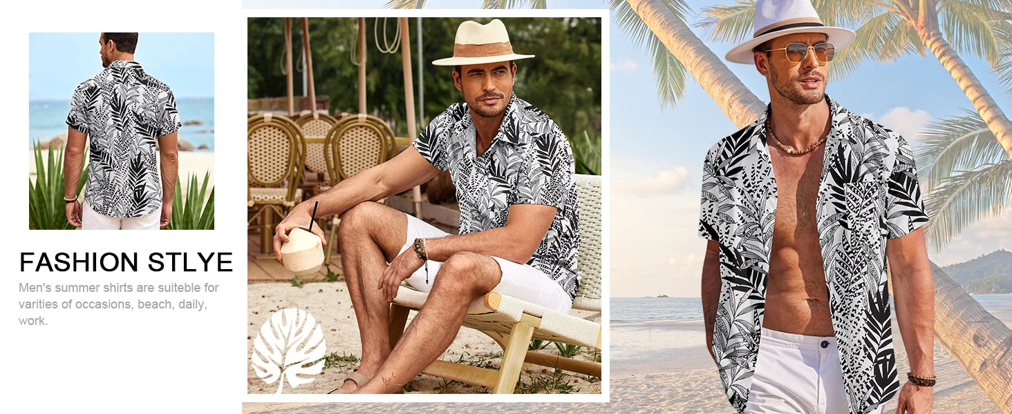 New Men's Large Size Shirts Daily Versatile Comfortable Breathable Short-sleeved Men's Button-down Shirts Fashion Men's Clothing