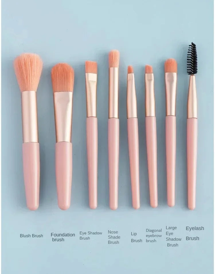 8Pcs Portable Makeup Brush Eyeshadow Foundation Blending Make up Soft Fluffy Cosmetics Concealer Makeup Brush Make Up Supplies