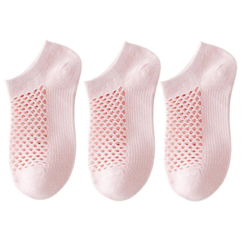 3pairs Women's Socks Breathable Fishnet Casual Ankle Sock Fashion Comfortable High Quality Summer Thin Ladies Calcetines Mujer