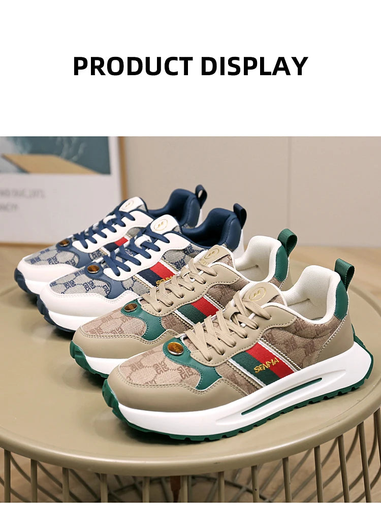 SENMA  Luxury Men's Shoes Men Casual Shoes Men's Skateboard Shoes Retro Platform Sneakers Unisex Women's Sports Shoes Sneakers