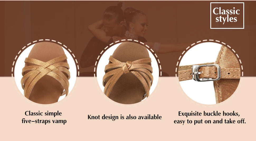 Hot Selling Women's Tango/Ballroom/Latin Dance Dancing Shoes Heeled Salsa Professional Dancing Shoes For  Girls Ladies 5cm/7cm