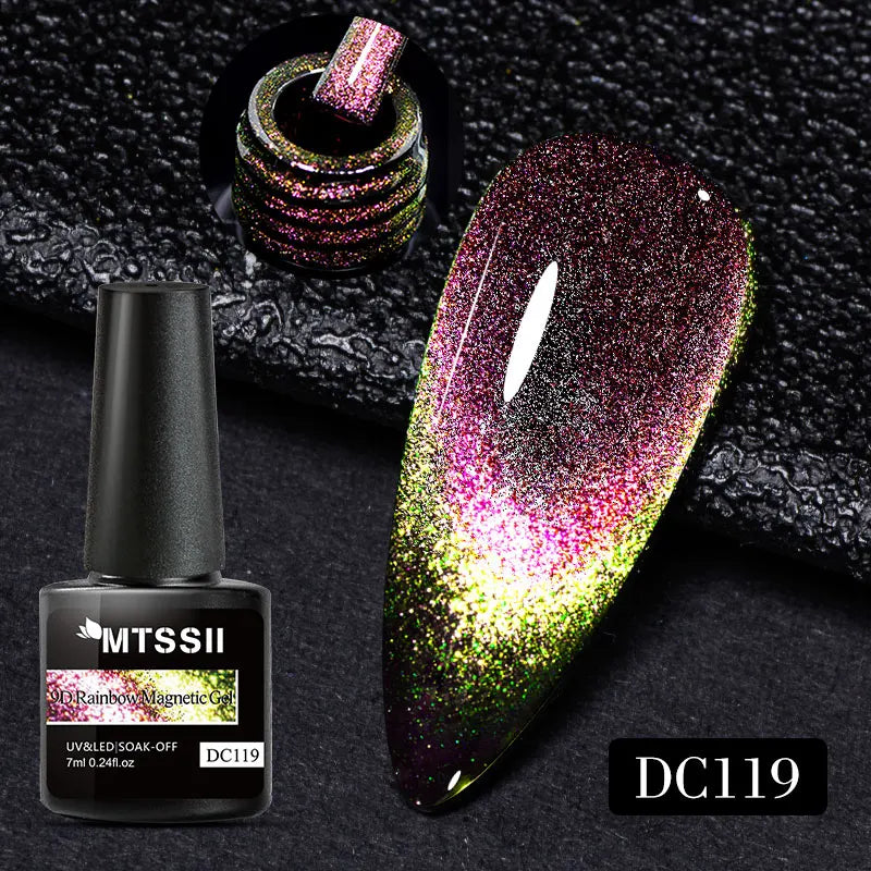 7ml Moonlight Magnetic Cat Eye Gel Nail Polish Grey Blue Red Black Autumn and Winter Nails Ultra Shine Soak Off UV Gel Nail Art