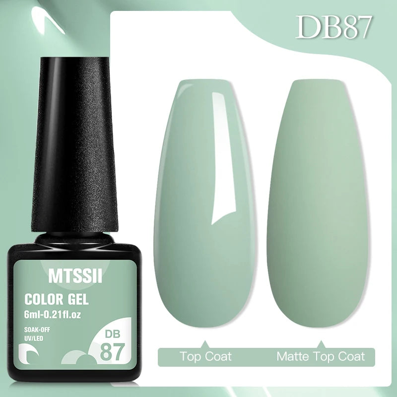 Mtssii 6ML Chocolate Color Gel Nail Polish Brown Semi Permanent UV Gel Autumn Winter Popular Soak Off Nail Art Gel Varnishes