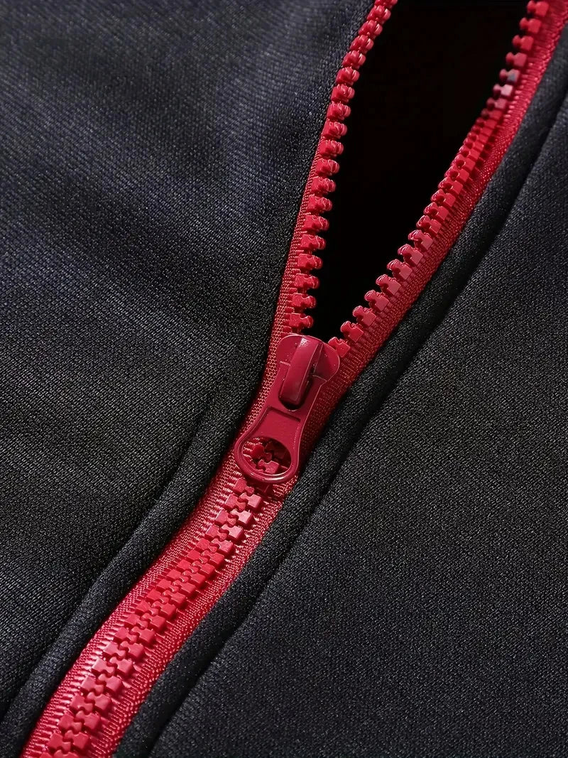 2025 New Arrival Men's Bushido Print Hoodie Sweatpants High Quality Male Outdoor Casual Sport Jogging Suit Motorcycle Zip Outfit