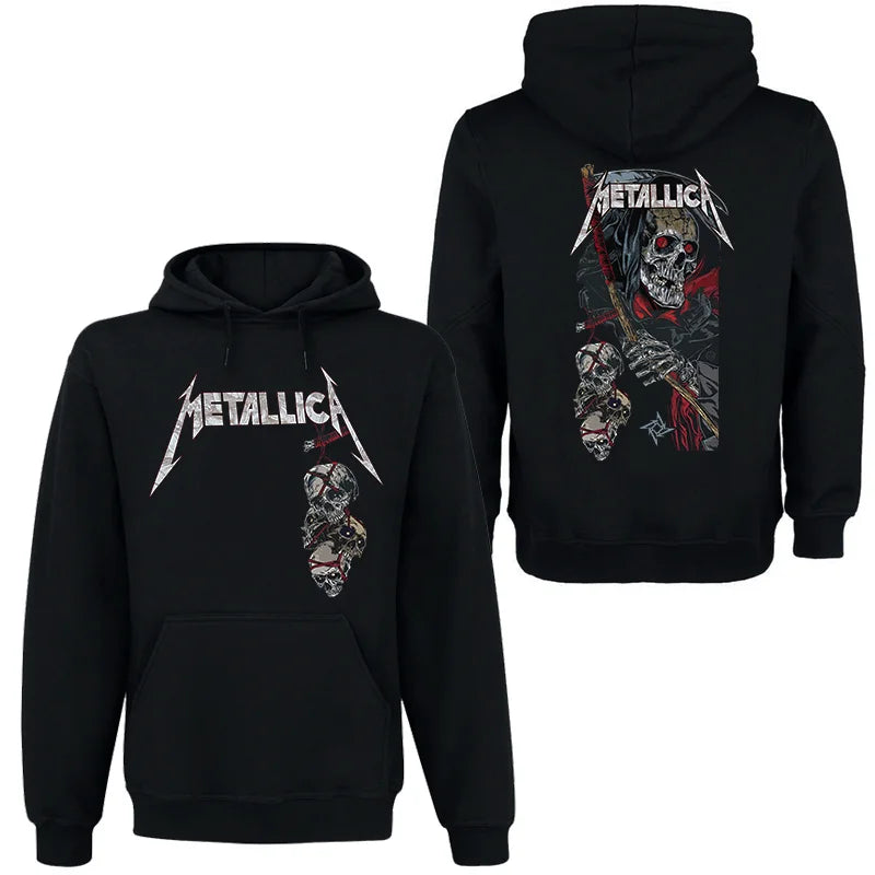 METALLICA Band Rock Dark Wind Hoodie Men's Street Hip Hop Top Comfortable Hooded Sweater Fall_Winter Personality Men's Clothing