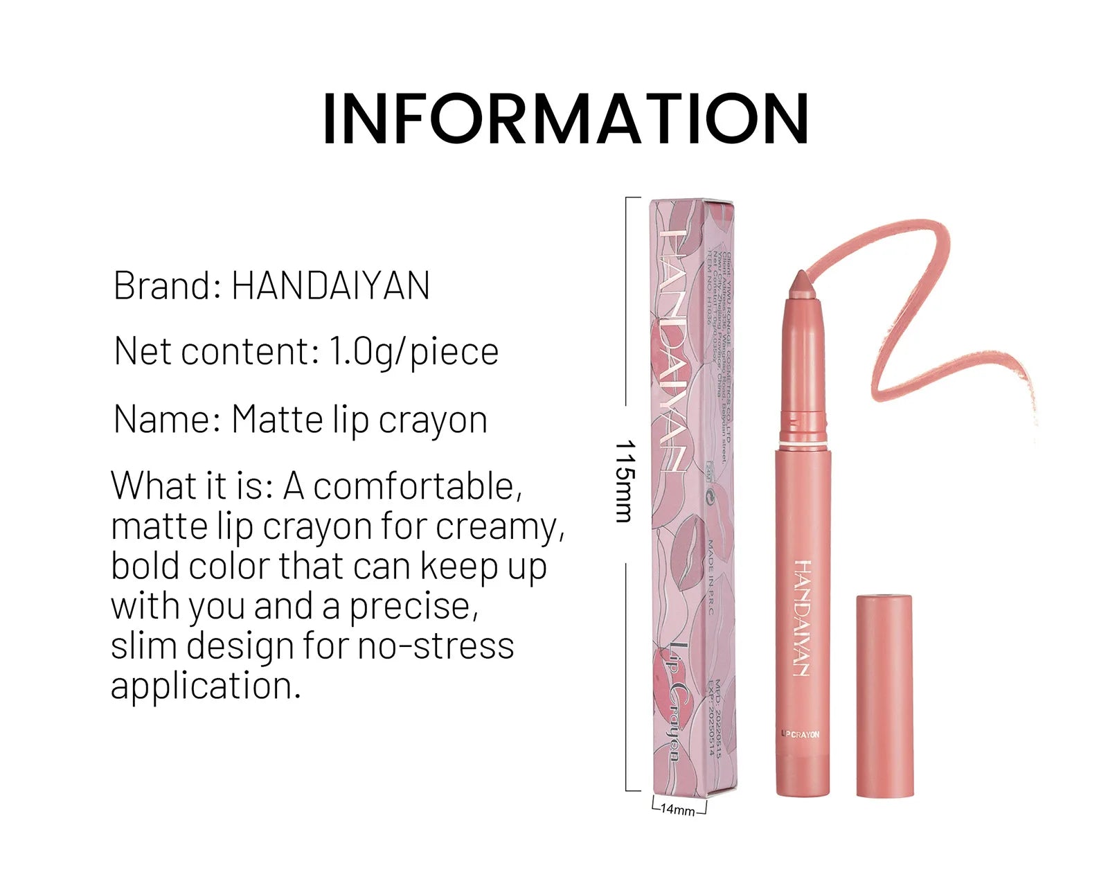 Waterproof Cherry Red Matte Lipstick Sexy Lipliner Pencil Plumping Stain Natural Nude Pink Lip Liner Outline Lips Contour Makeup