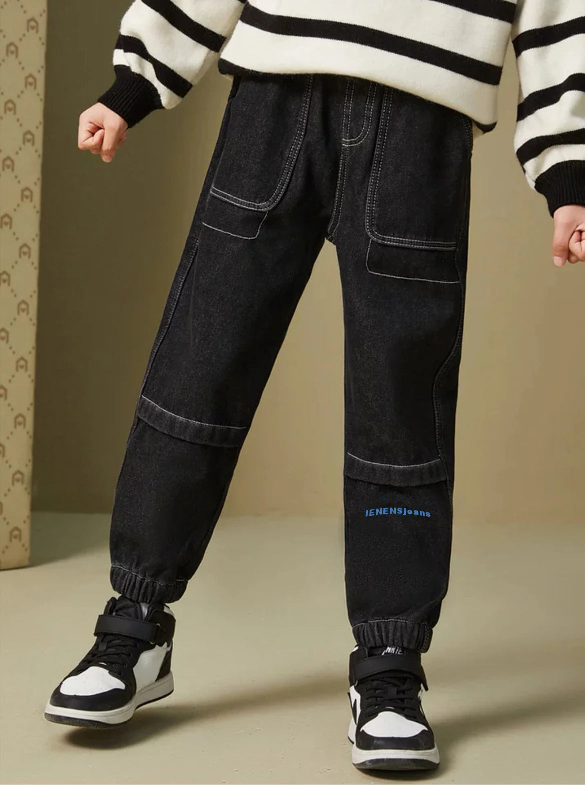 IENENS Autumn Boy's Jeans Clothes Kids Cowboy Pants Children Casual Denim Clothing Bottoms Trousers Baby Boy Casual Soft Jean