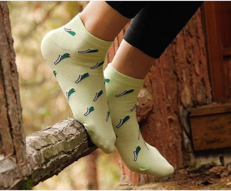 New Cute 11  fruit color love candy color cotton sock summer style women's socks women's thin sock slippers ws85 1pair=2pcs