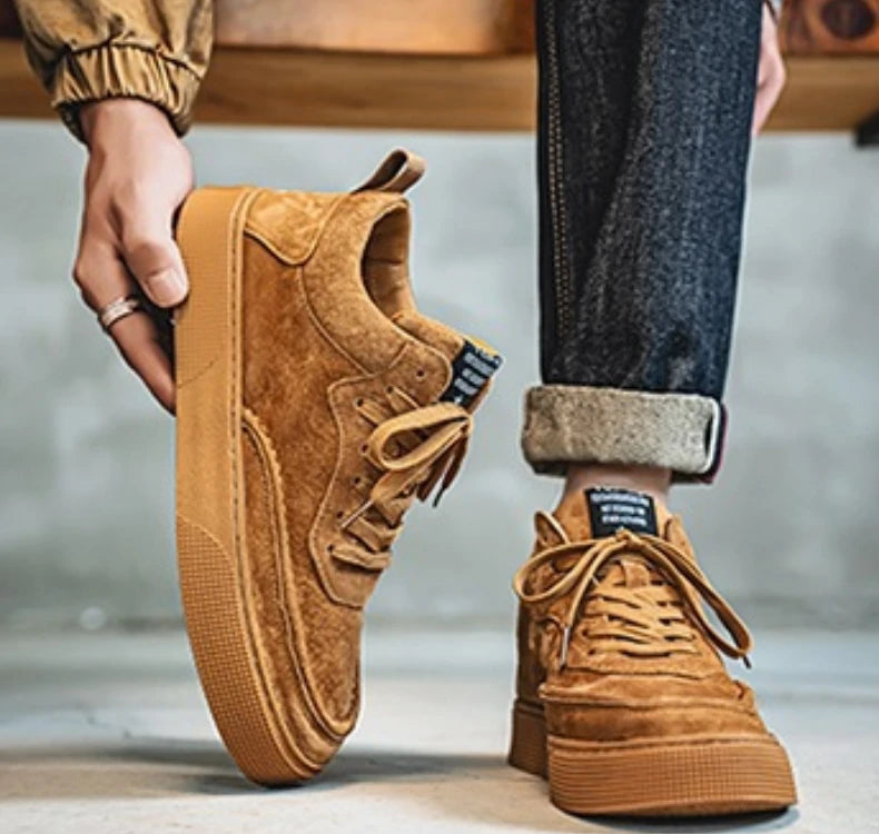 New British style men board shoes  spring  autumn retro low top male casual single shoes student sports  shoes