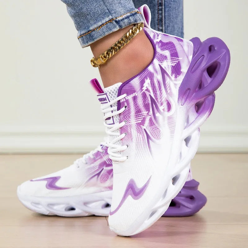 MAEDEF Women's Shoes Men Women Running Sports Shoes Lightweight Mesh Breathable Comfortable Flat Soft Tennis Shoe Sneakers Woman