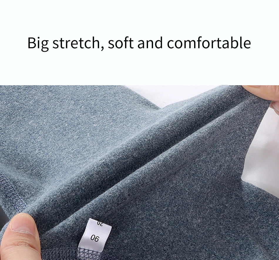 Children Fleece-lined Pants for Teenager Boys Girls Warm and Cozy Elastic Winter Bottoms Clothes Suitable for Autumn and Winter