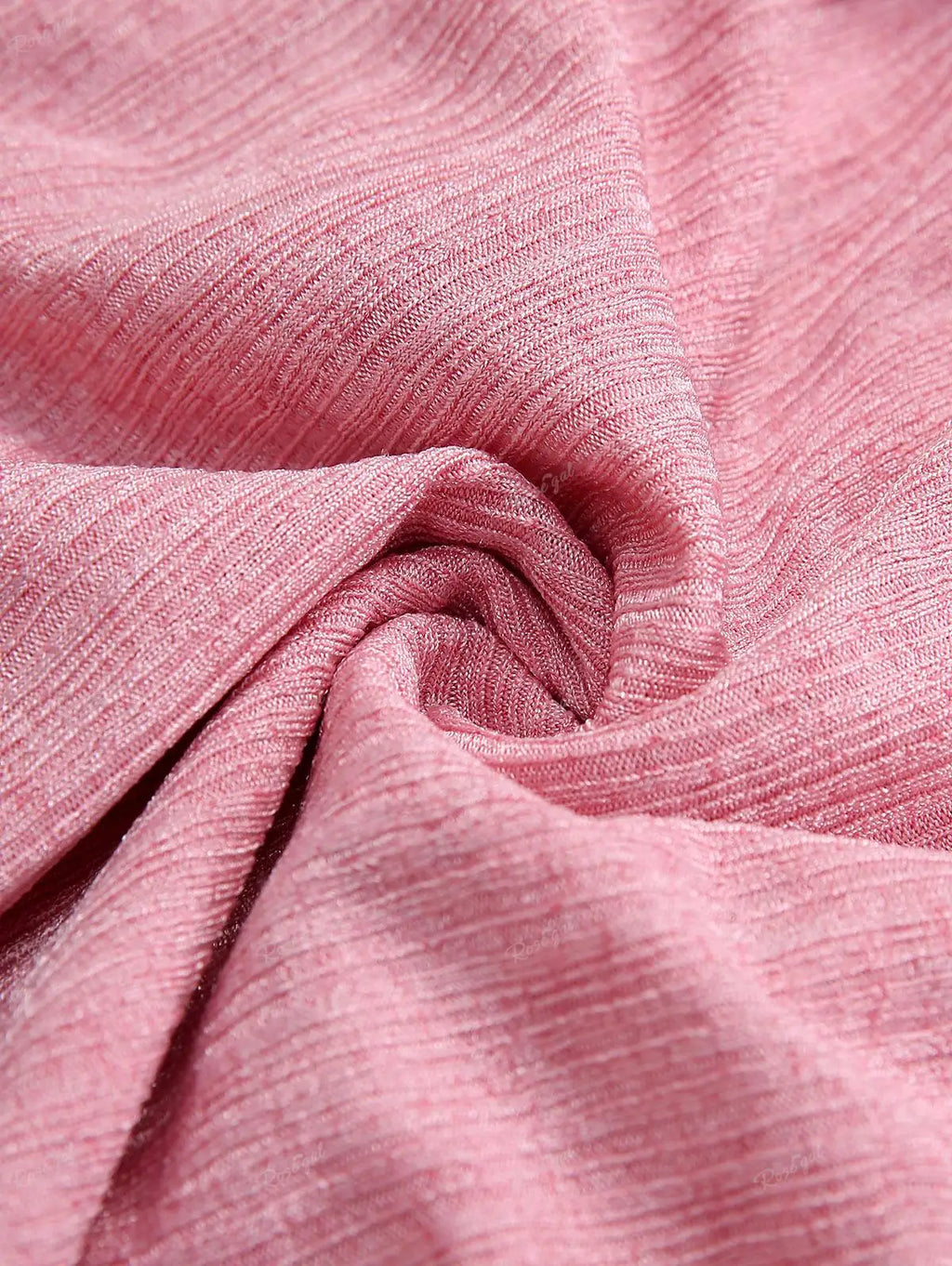 ROSEGAL Plus Size Light Pink 2 In 1 Tops Women Casual Flower Leaf Print Sparkling Mesh Ruffles Ruched Textured Twist T-shirts