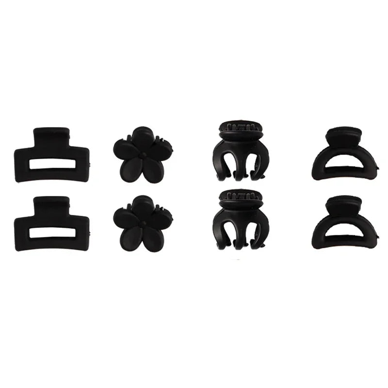 8/6Pcs Black Hair Claws Elegant Acrylic Hair Clip Hairpins Barrette Crab Claw Clip Headwear For Women Girls Hair Accessories