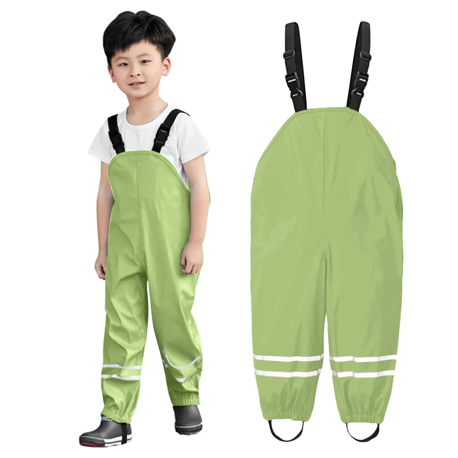 Children Waterproof Rain Pants Toddler Kids Boys Girls Rain Dungarees Windproof Waterproof Overalls Mud Jumpsuit Clothes штаны