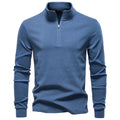 2025 New Men Stand-Up Collar Half-Zip Soft Shell Sweatshirt Long Sleeve Breathable Warm Pullover Casual Streetwear Jacket‌