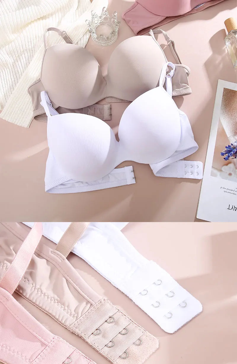 3Pcs/Set Sexy Breast-Expanding Women Bralette Underwear Ladies Gather Up No Show Sleepwear Big Breastless Seamless Bra Brassiere