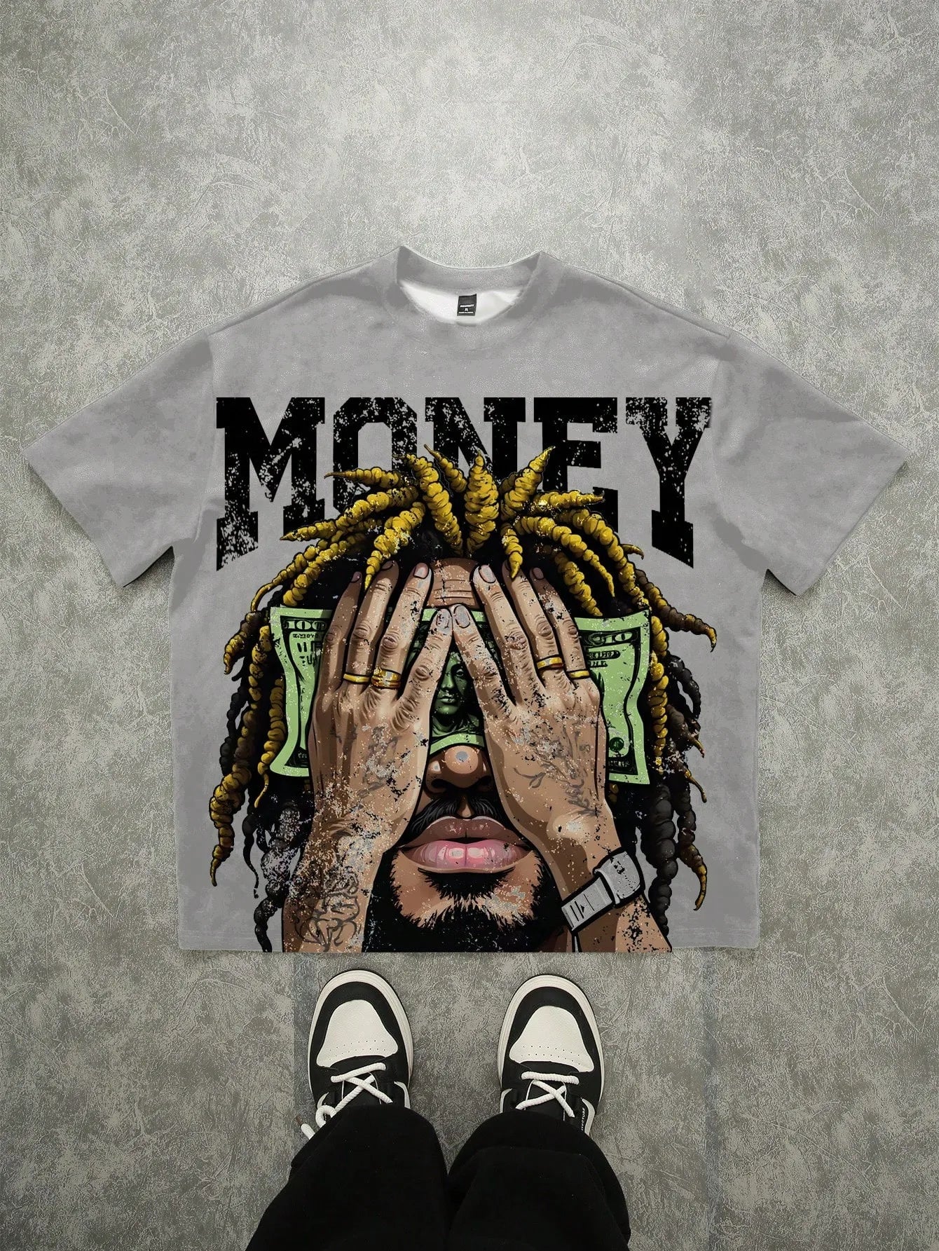 The new men's T-shirt for the summer of 2025 features a casual fashionable soft and breathable 3D letter pattern print