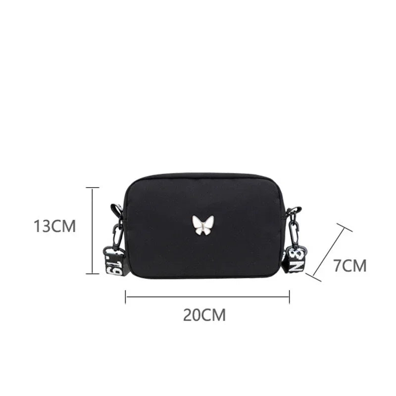 New Fashion Women Crossbody Bags Makeup Bag Women Trend Lingge Embroidery Camera Shoulder Bag Design Nylon Small Messenger Bag