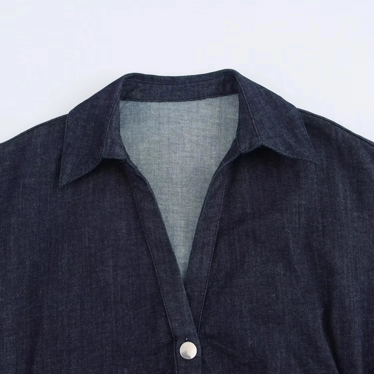 Denim Dress Women's Spring Summer Casual Long Dresses For Women 2025 New Fashion Ruched Short Sleeve Streetwear Midi Dress