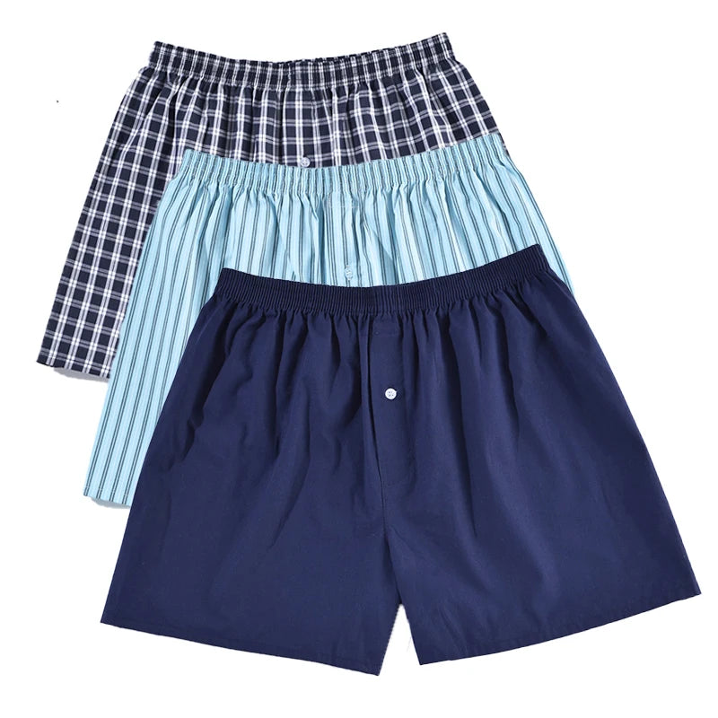 Cotton Men's Boxer Shorts, Summer Men's Comfort Shorts, Men's Breathable Underwear, Soft Shorts, Home Shorts, Special 3pcs Set