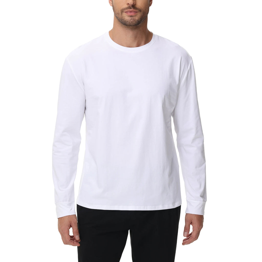 Men's T Shirt Long Sleeve Crewneck Tee Shirts Classic Loose Fit Workout Tops for Men Gym Clothes S-XXL