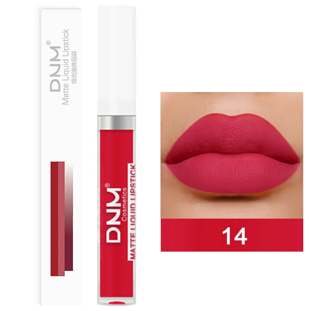 DNM 19 Colors Matte Lip Gloss Waterproof Long-lasting Non-fading Lip Glaze Multi-color Non-stick Cup Lipstick Lipgloss