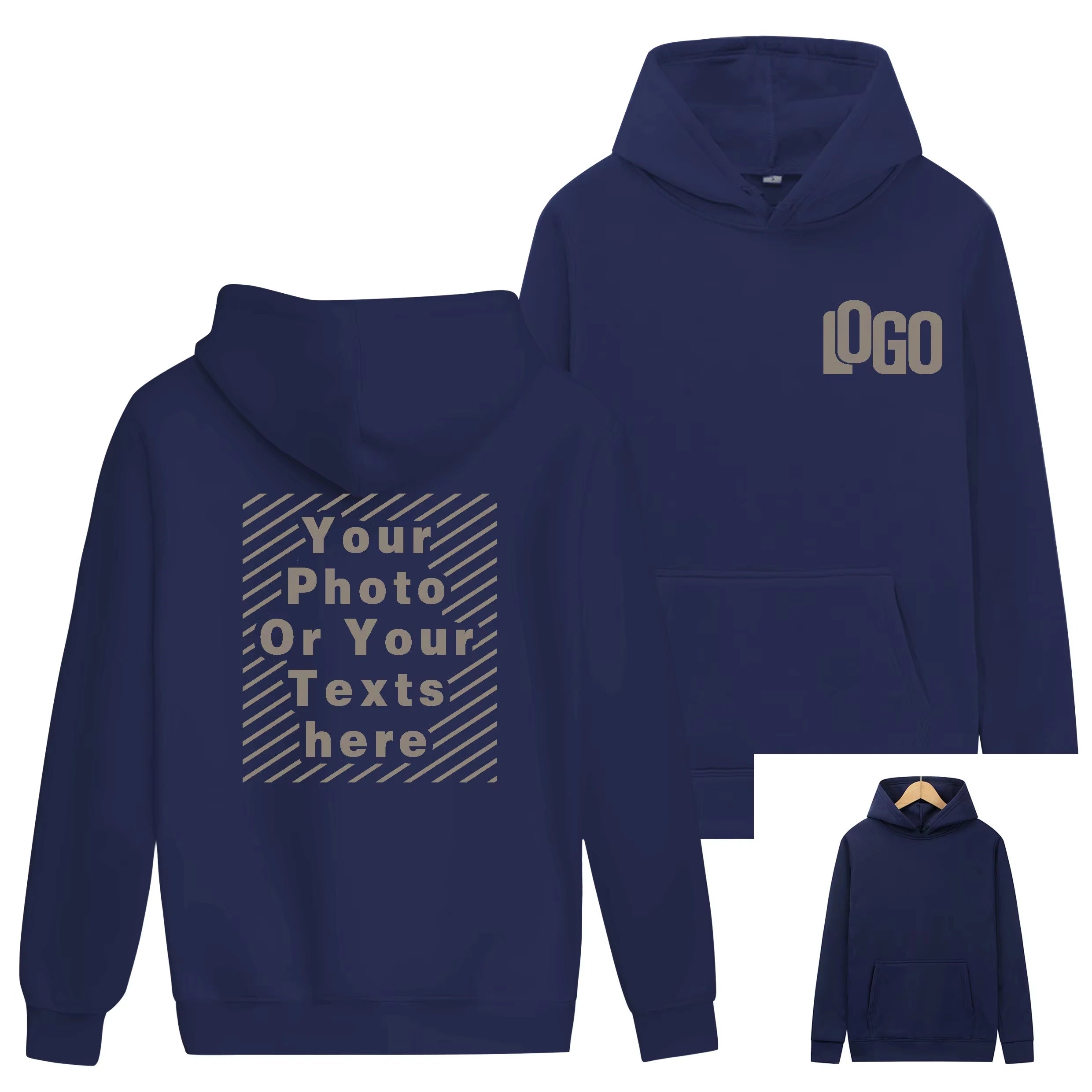 2025 Customized printed hoodies for men and women, loose casual wear, long sleeved hooded sweaters, personalized streetwear