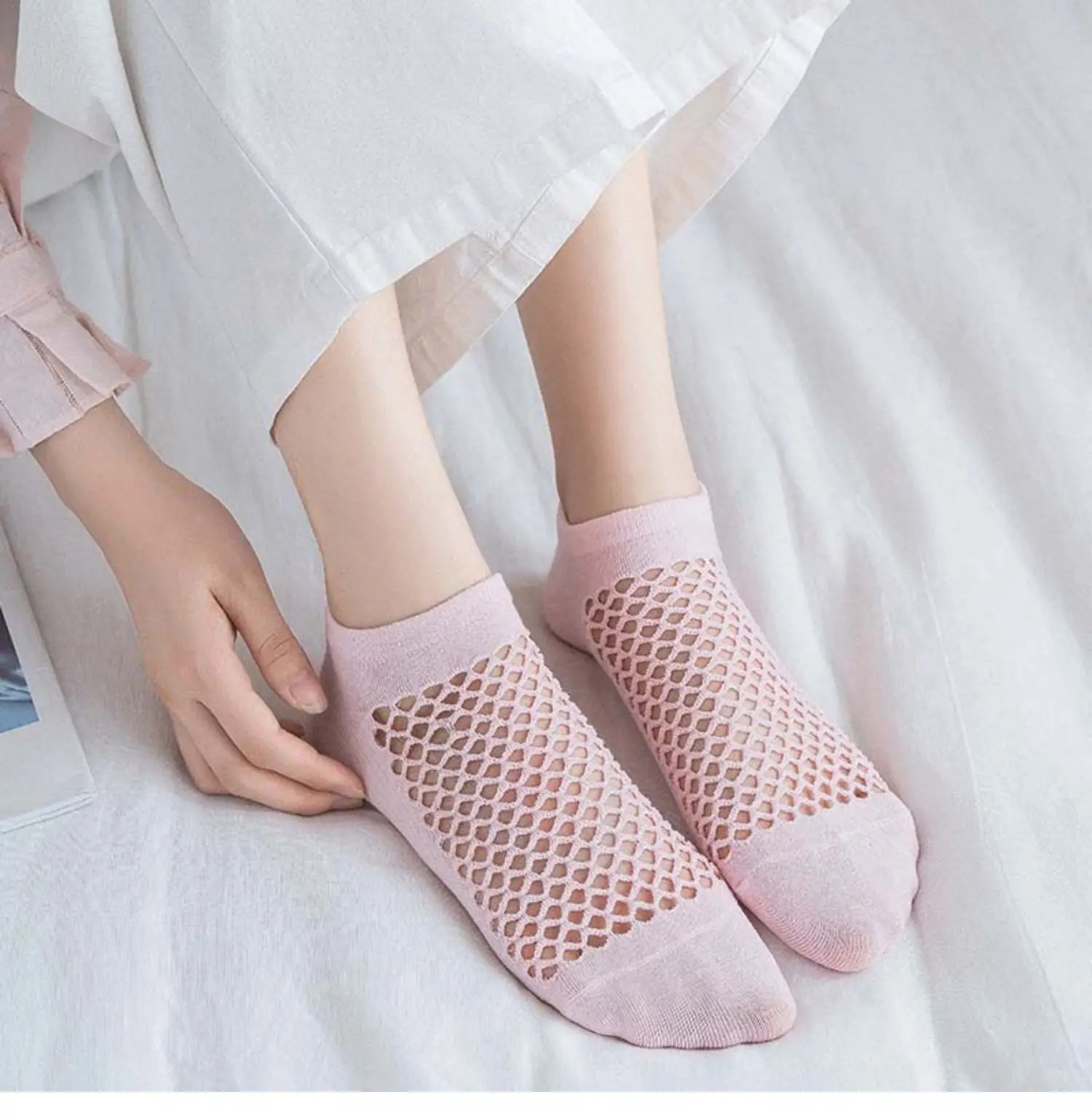 3pairs Women's Socks Breathable Fishnet Casual Ankle Sock Fashion Comfortable High Quality Summer Thin Ladies Calcetines Mujer