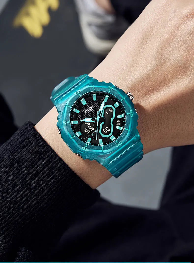 SMAEL Fashion Sport Watches for Unisex Top Brand Luxury Sports Chronograph Women Watch Waterproof Digital Quartz Wristwatch