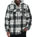 Heavy New Loose Casual Flannel Jacquard Long-Sleeved Hooded Plaid Shirt for Work Business Autumn 2025