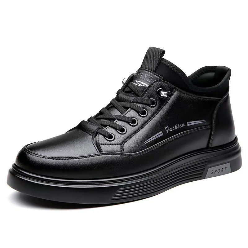 Men's Black Casual Sports Shoes 2025 High-quality Leather Shoes, Breathable Business Shoes, Soft Soled Loafers zapatos casuales