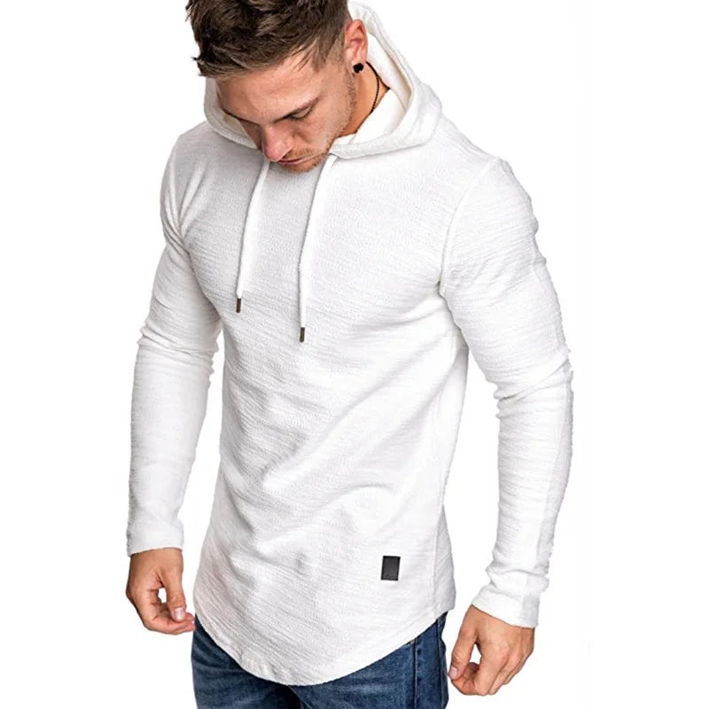 Mens Gym Thin Hoodie Long Sleeve Hoodies With Mask Sweatshirt Casual Splice Large Open-Forked Mask Hoodie Sweatshirt Hooded Tops
