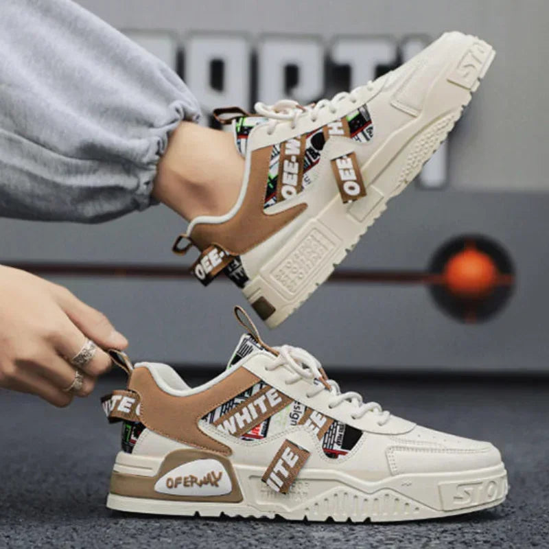 High quality Men's Shoes Breathable Men Walking Sneakers Shoe Leather Outdoor Running Shoes Lace-up Men Casual Shoes New Zapatos