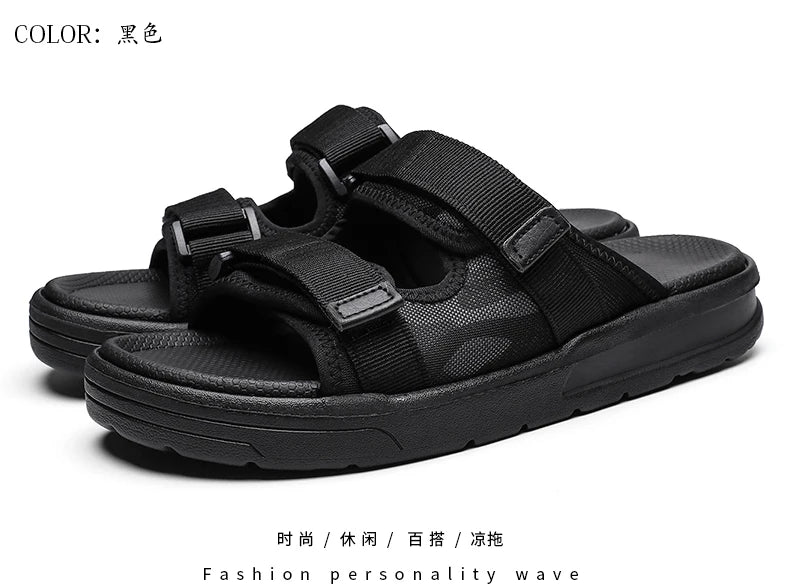 Men's Sandals Flat Sandals Men's Slippers Shoes for Men Wear-resistant Soft and Comfortable Indoor and Outdoor Non-slip Fashion