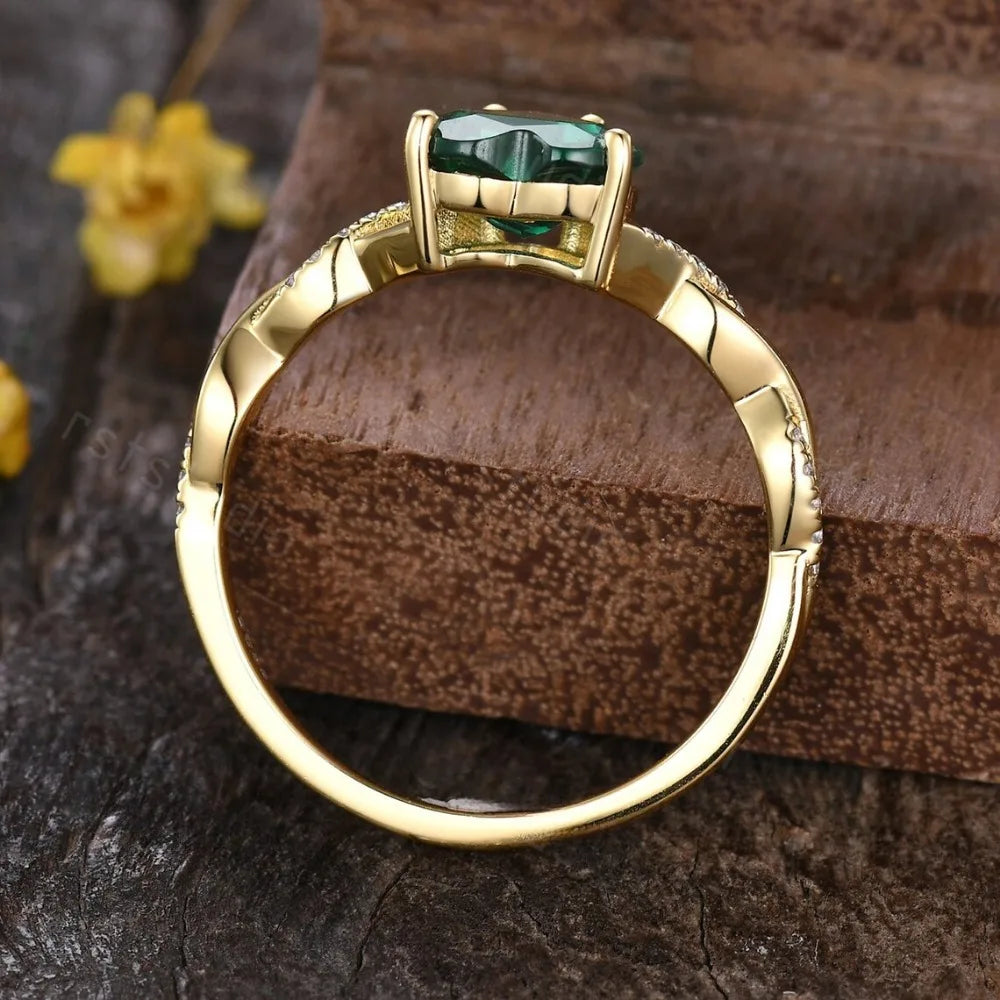 Luxury Geometric Elegant Heart Shape Ring For Women Wedding Engagement Party Jewelry Accessories