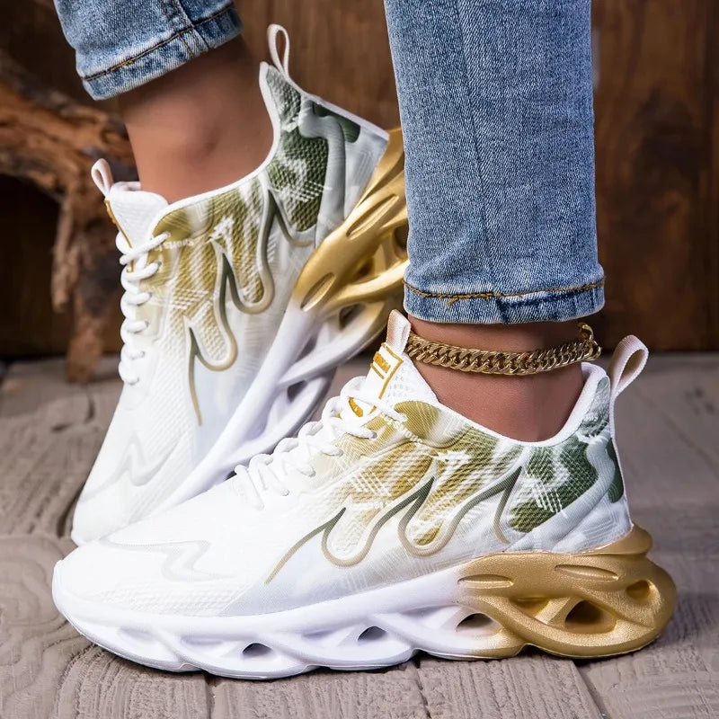 MAEDEF Women's Shoes Men Women Running Sports Shoes Lightweight Mesh Breathable Comfortable Flat Soft Tennis Shoe Sneakers Woman