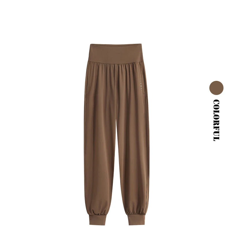 DRUR Women Yoga Set Loose Fit Gym Outfit Long Sleeve Top Pants 2 Piece Sportswear Outfit Running Jogging Suit Fitness Clothing