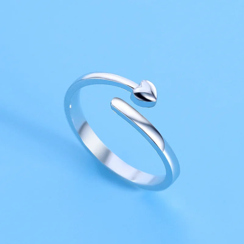 Hot 925 Sterling Silver Ring AAA Zircon Adjustable Simplicity Fashion Exquisite Women Jewelry Accessories Wedding Party Gift